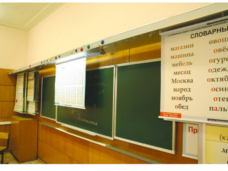 Система хранения таблиц и плакатов (длина 2 м, до 10 плакатов)
