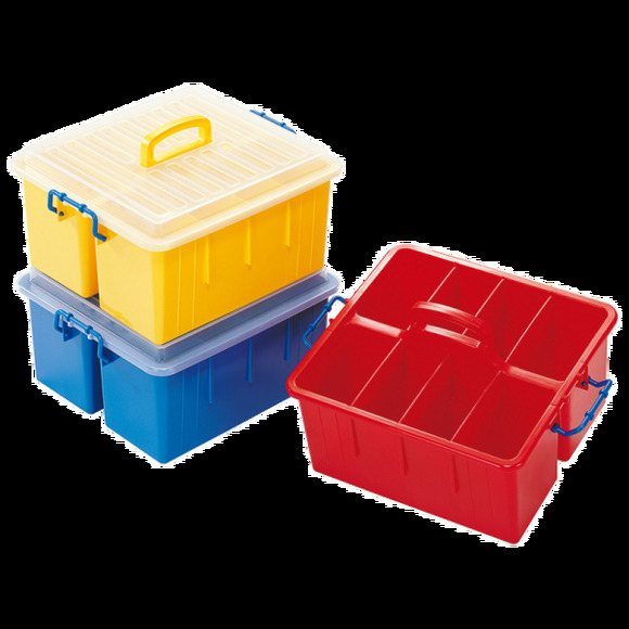 Контейнер с секциями-синий/JUMBO CONTAINER WITH HARD COVER - BLUE