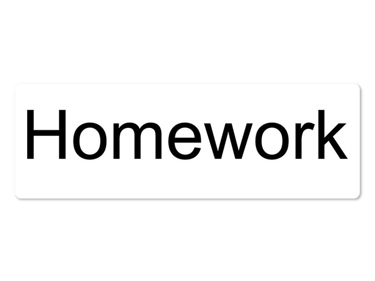Магнитная карточка "Homework"