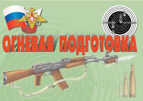 Огневая подготовка – 11 плакатов (теория, устройство АК-74 и РПК-74 и др.). Формат А-3.