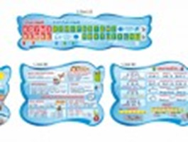 Комплект резных стендов для начального класса, 5,62х1,57 м, 14 карманов А4