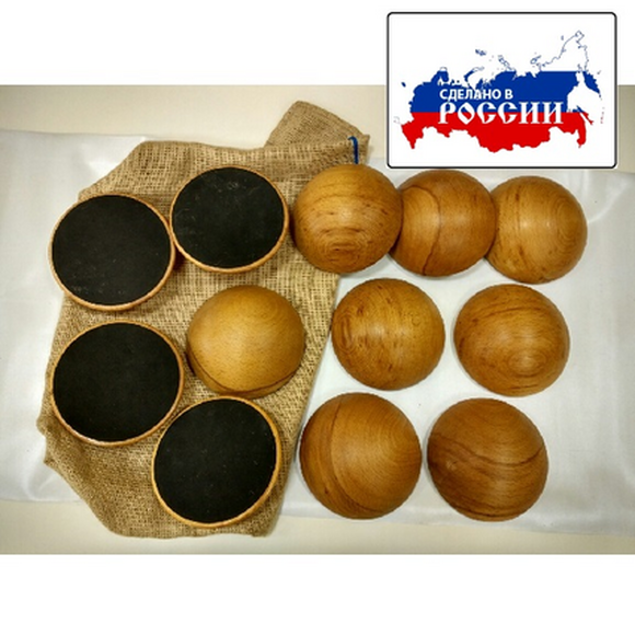 Балансировка и координация: Кочки на болоте (12 деревянных полушарий)