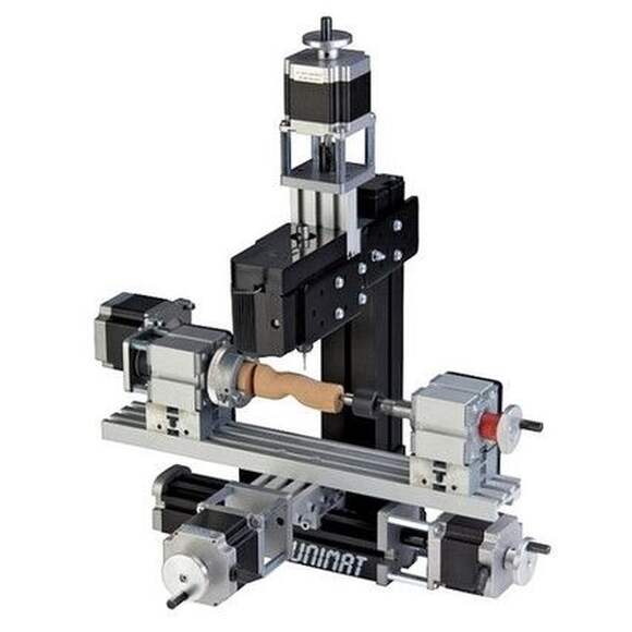 Конструктор модульных станков с ЧПУ UNIMAT CNC. 5 в 1 c 4-хосным контроллером