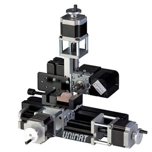 Конструктор модульных станков с ЧПУ UNIMAT CNC. 5 в 1 c 4-хосным контроллером