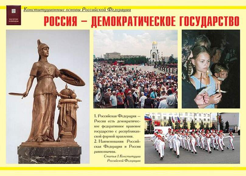 Конституционные основы Российской Федерации – 11 плакатов. Формат А-3.