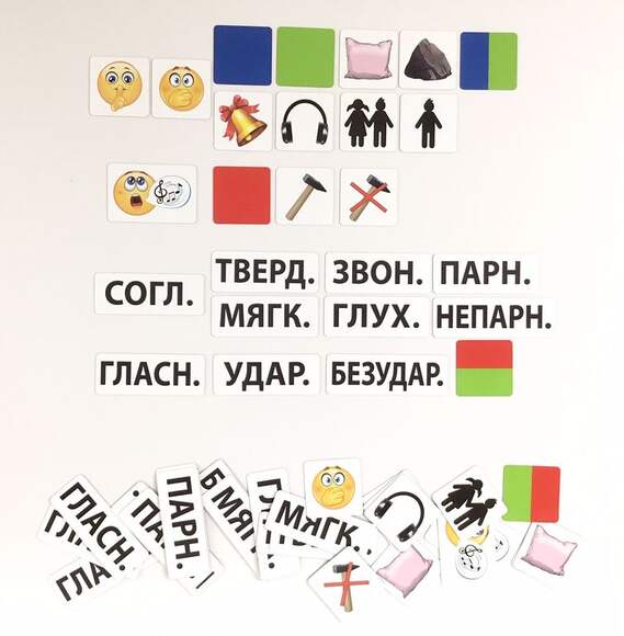 Набор магнитных карточек "Фонетический разбор с картинками"