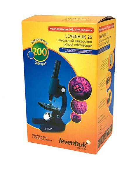 Микроскоп Levenhuk 2S NG, монокулярный, 200x