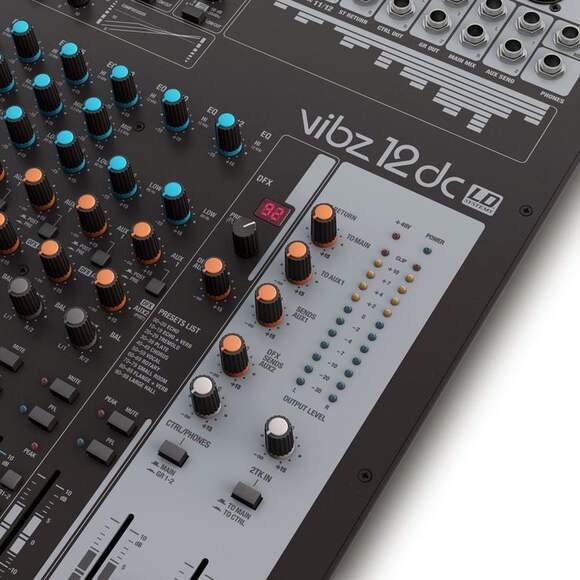 VIBZ 12 DC - Аналоговый микшер 12 каналов, цифровые эффекты и компрессор