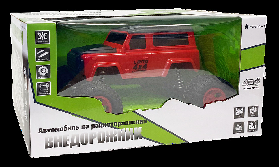 Автомобиль РУ НОРДПЛАСТ арт.9/0018, ВНЕДОРОЖНИК, 1:14, красный