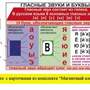 Русский язык 1 класс  (1-4 кл), Комплект таблиц, 8 таблиц,  размером 50х70 см
