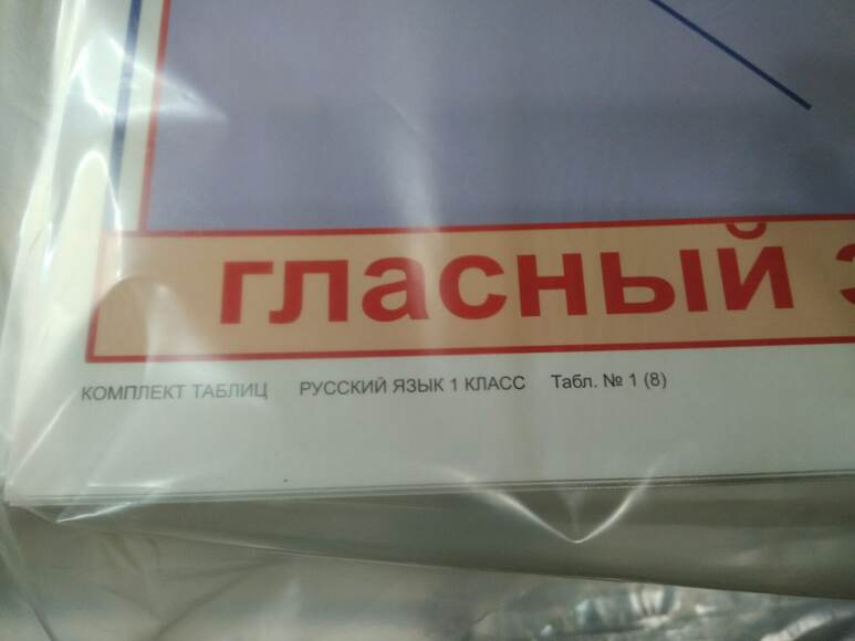 Русский язык 1 класс  (1-4 кл), Комплект таблиц, 8 таблиц,  размером 50х70 см