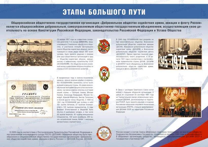 ДОСААФ России. Во славу Отечества (10 плакатов размером 41х30 см)