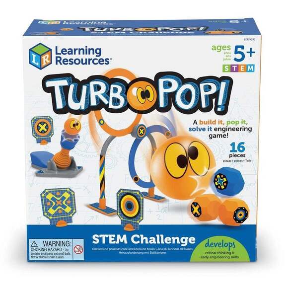 LER9292 Развивающая игрушка "Попади в цель. Турбо"  (серия Crashapult STEM, 16 элементов)