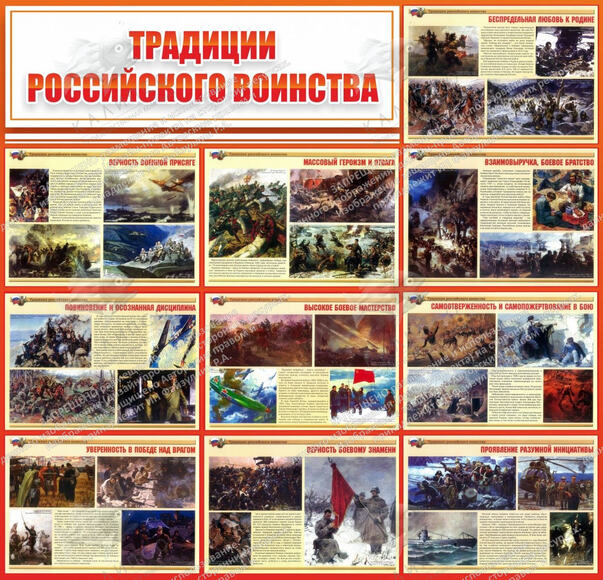Стенд "Традиции российского воинства" (1,3х1,25 м, Премиум)