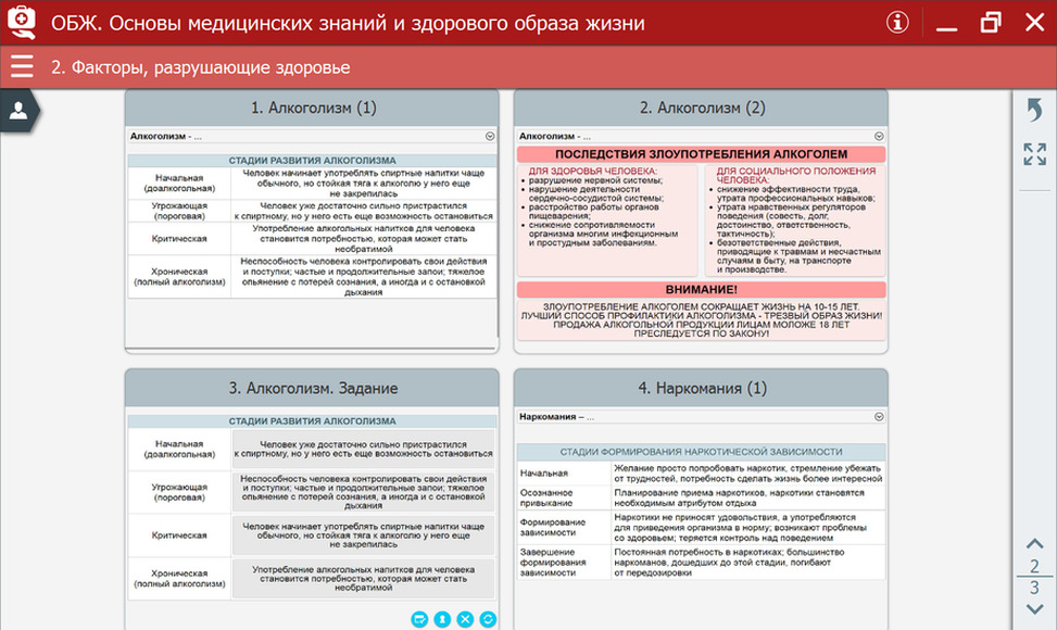 Интерактивное учебное пособие "ОБЖ. Основы медицинских знаний и здорового образа жизни"