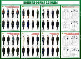 Стенд "Военная форма одежды" (1,3х0,95 м, Стандарт)