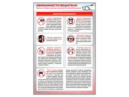 Стенды "Обязанности водителя"