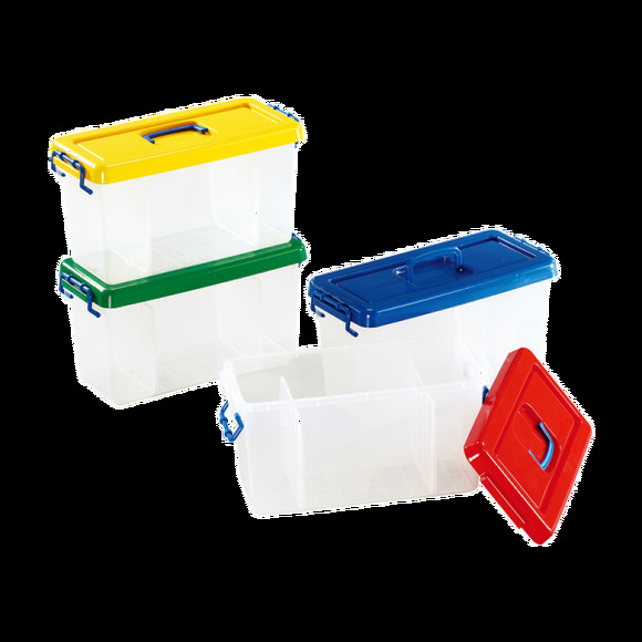 Контейнер 3 секции-синий/PLASTIC CONTAINER FOR 5 BOXES