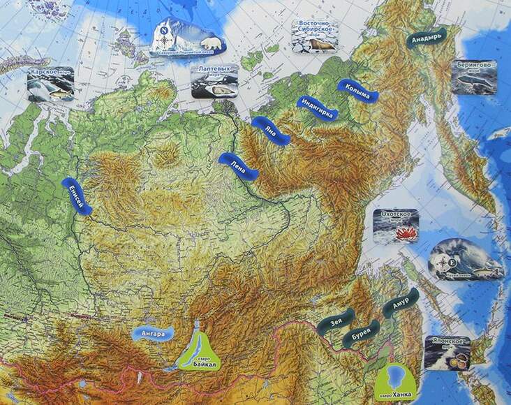 Набор магнитных карточек "Реки и моря" (Арт. 2082)