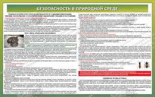 Стенд "Безопасность в природной среде № 1" (1,6х1 м, Стандарт)