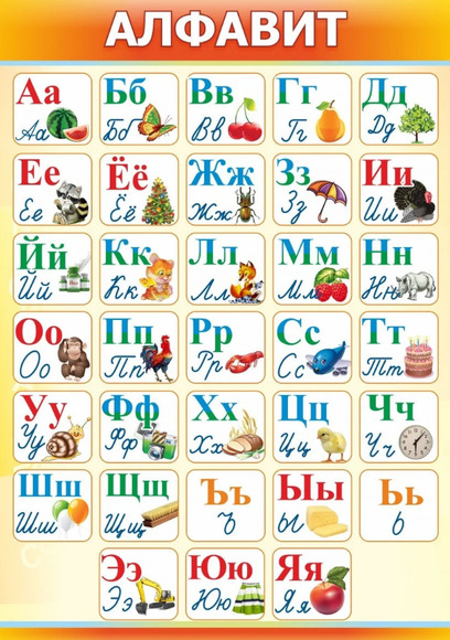 Стенд Алфавит, 0,7x1 м, без карманов