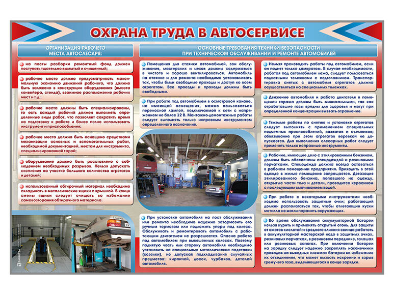 Стенд "Охрана труда в автосервисе"