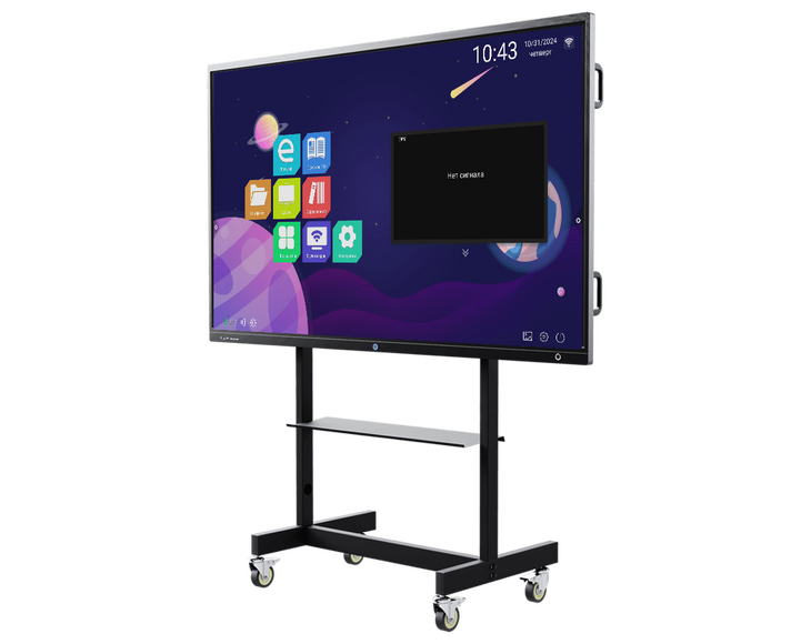 Интерактивная панель 55 дюймов (60 Hz,  20 касаний), колонки 2х15 Вт, пульт ДУ, 2 стилуса