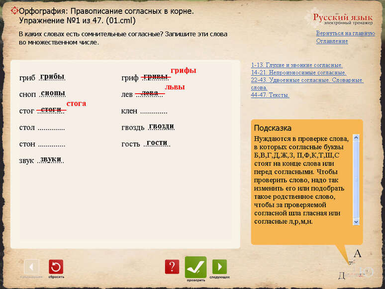 Русский язык. Электронный тренажер по орфографии, пунктуации и развитию речи (5-11 классы) Лицензия 