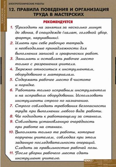 Комплект таблиц "Электротехнические работы", 12 таблиц+CD