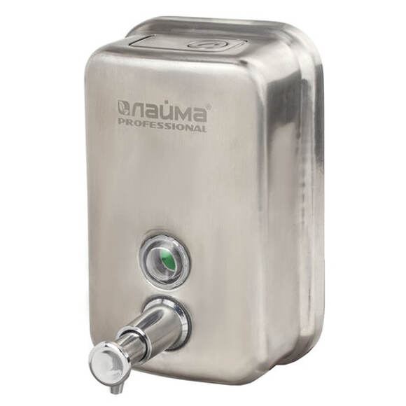 Диспенсер для жидкого мыла LAIMA PROFESSIONAL INOX (гарантия 3 года), 0,5 л, нержавеющая сталь, мато