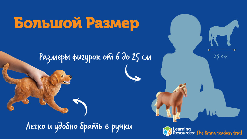 КОМПЛ.001 Большие игровые фигурки животных. Игровой комплект (для класса)