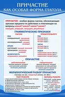 Стенд "Причастие как особая форма глагола", 0,6x0,9 м, без карманов