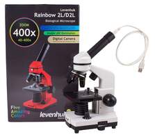 Микроскоп Levenhuk Rainbow D2L, 0,3 Мпикс, Moonstone\Лунный камень, 40–400 крат