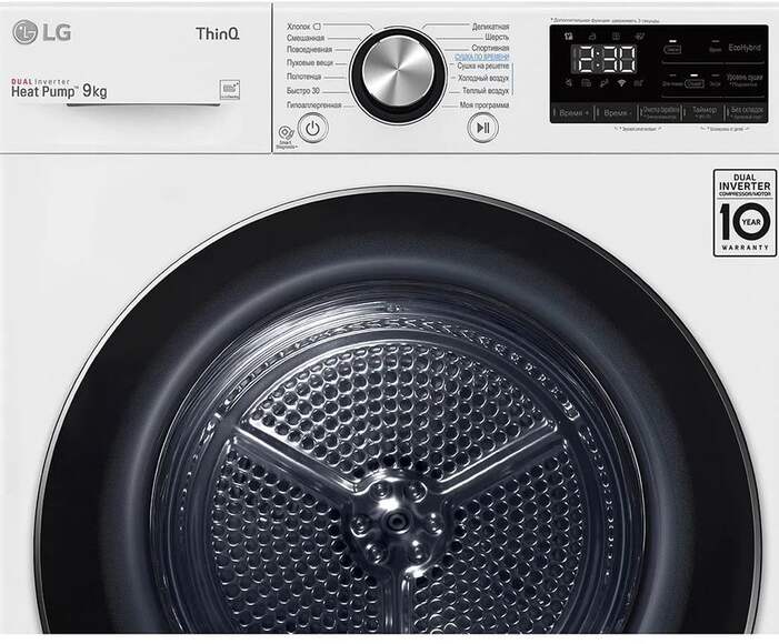Сушильная машина LG DC90V9V9W белый