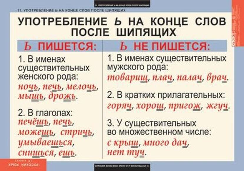 Таблицы Русский язык 5 класс 14 шт.