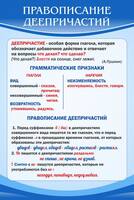 Стенд "Правописание деепричастий", 0,6x0,9 м, без карманов