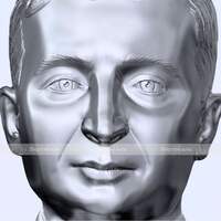 Портрет 3D Президент Украины Зеленский В.А.,тактильный